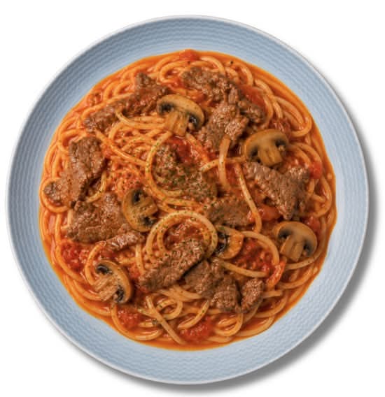 Tomato Sauce Mushroom and Beef Pasta 蕃茄汁蘑菇牛肉意粉